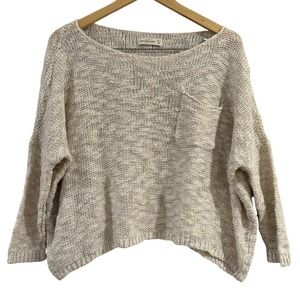 Abercrombie & Fitch Long Sleeve Knit Pullover Oversized Sweater‎ Cream XS/S Boho